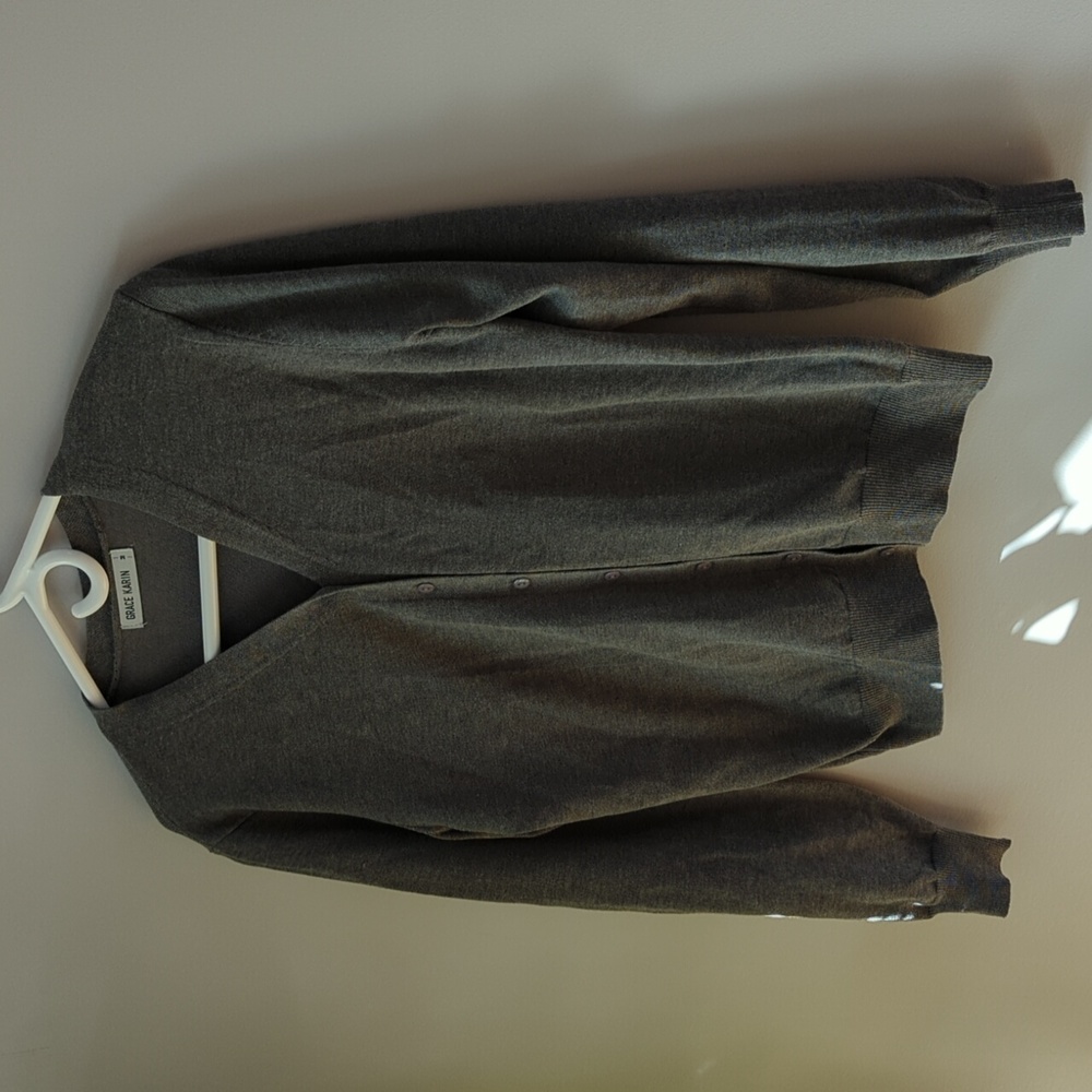 Grace Karin cardigan in gray - M